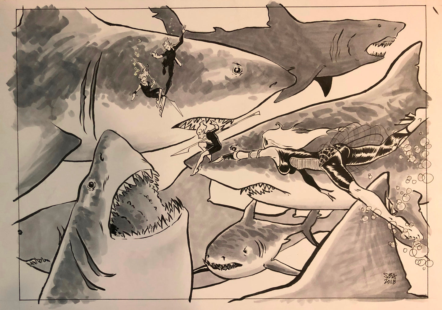 Folio #18: Megaladon Swim