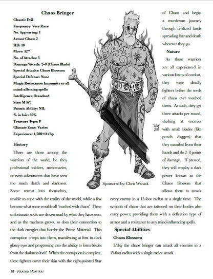 THE FOLIO OF FIENDISH MONSTERS [HARDCOVER]